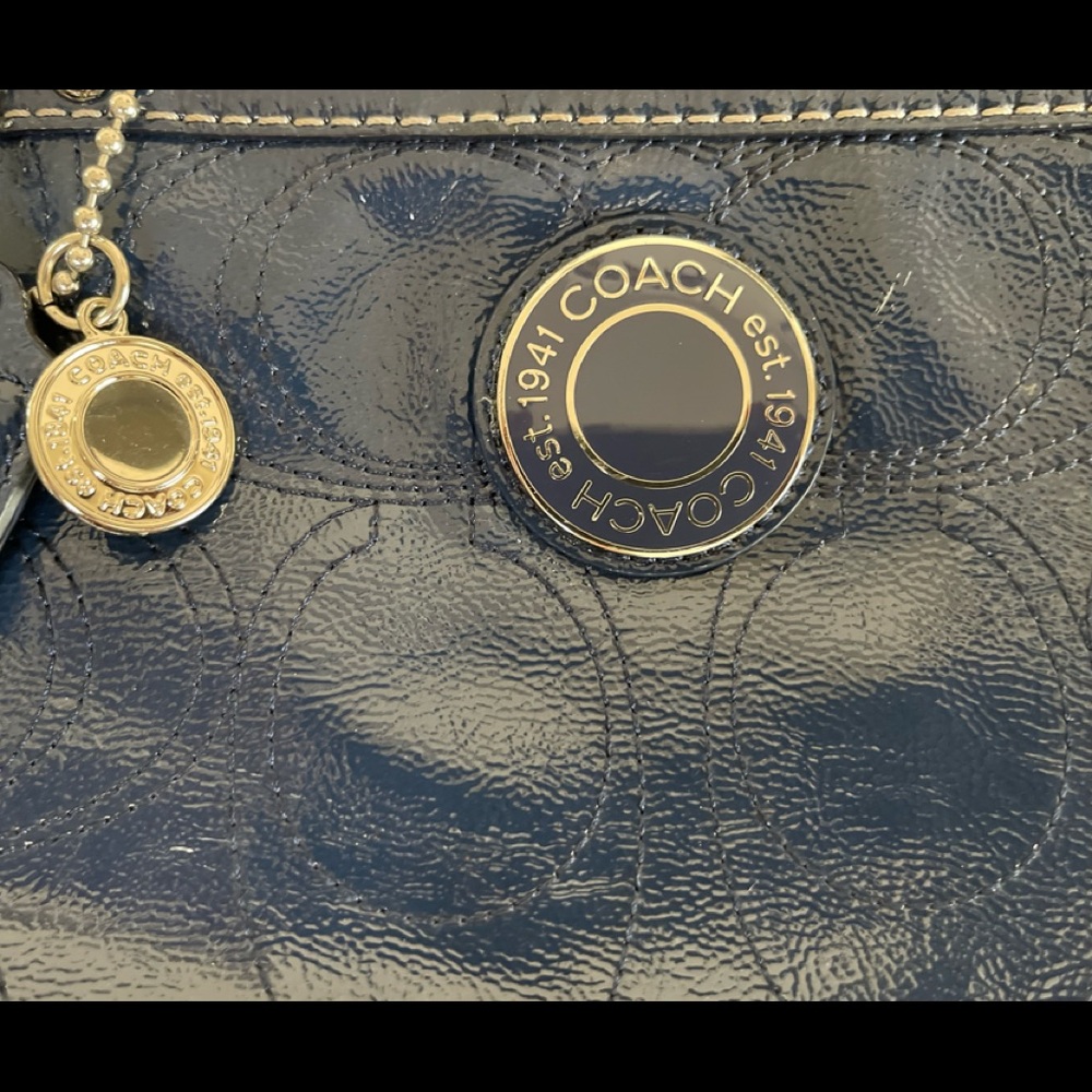 Coach Signature Blue Tote